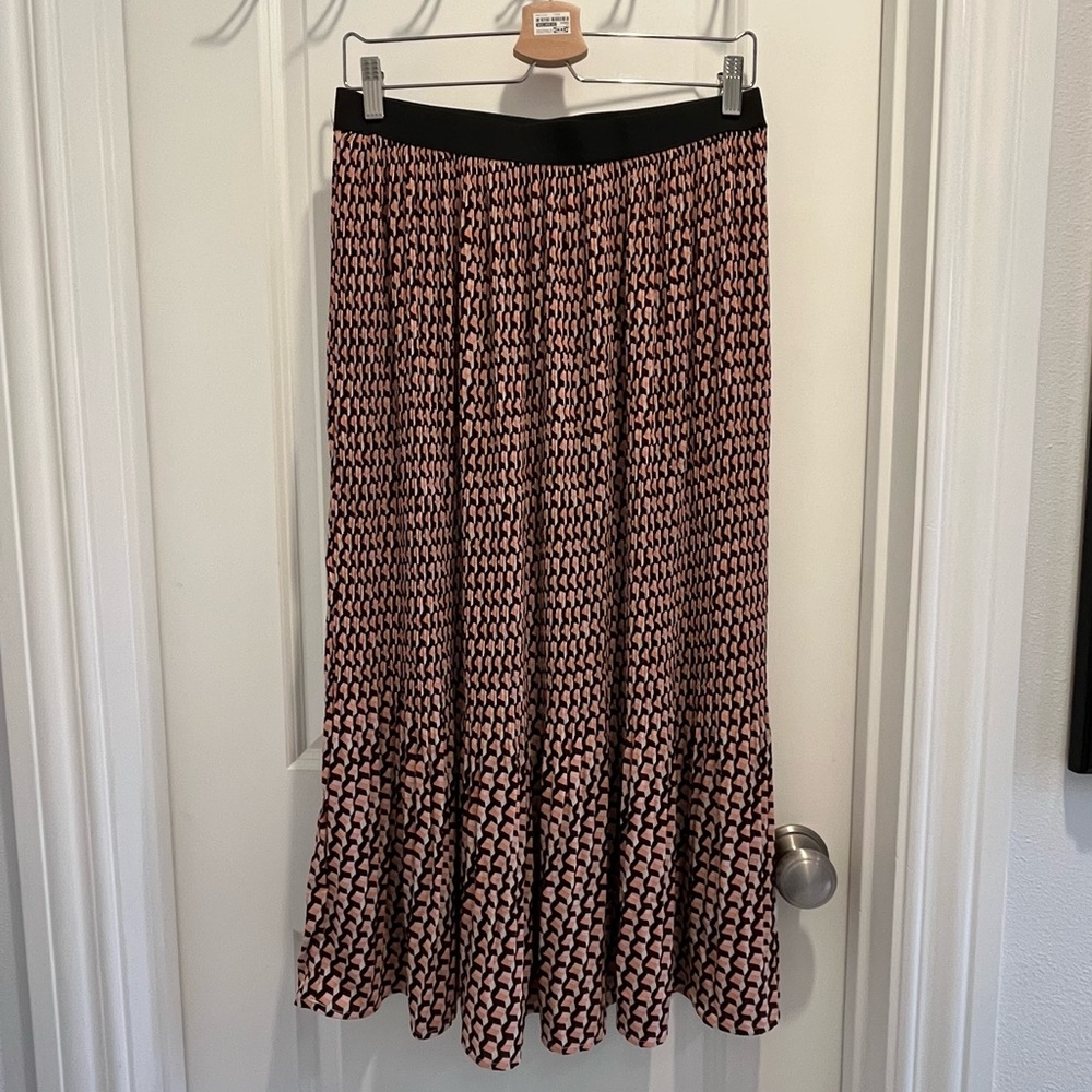 Adrianna Papell multicolor pleated midi skirt